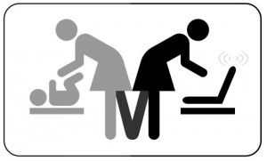 symbol for women and baby , baby changing, vector